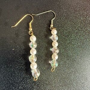 2 for $4 Elegant Pearl and Crystal Drop Earrings